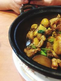 Close-up of food in plate