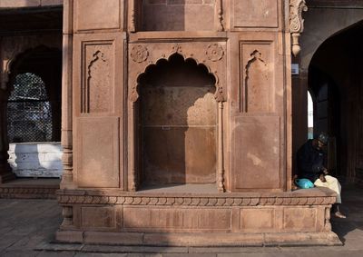 Interior of moti masjid or moti or pearl mosque, bhopal, madhya pradesh/india