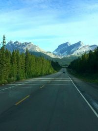 Country road along landscape