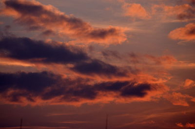 Low angle view of dramatic sky