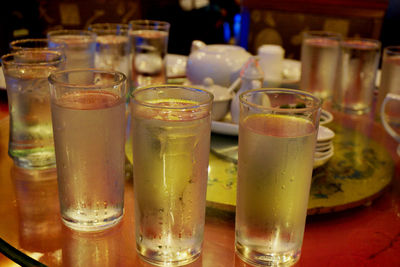 Close-up of drink on table