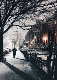 View of city street at night