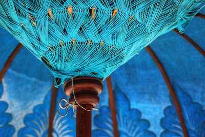 Low angle view of decoration on wall