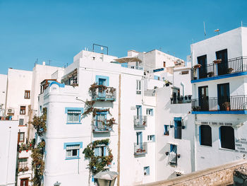 Low angle view of buildings in city