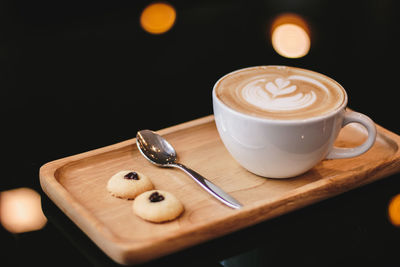 Coffee cup on table