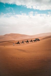 Scenic view of desert against sky