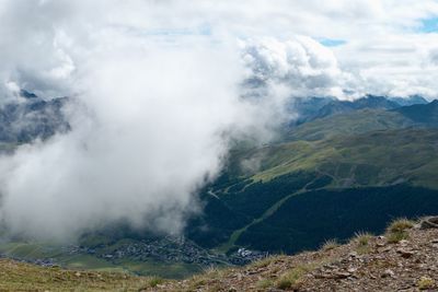 Aerial view of mountain landscape