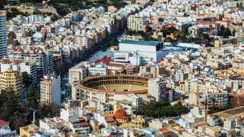 High angle view of cityscape