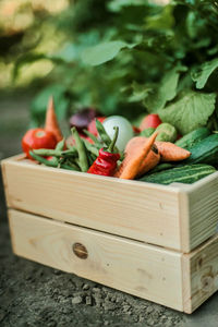 Close-up of food on table