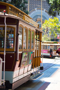 Train at railroad station