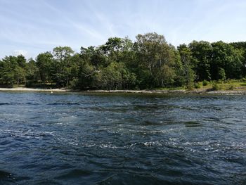 Scenic view of river against sky