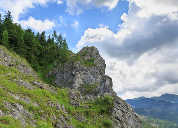 Mountain landscape in summer. view from hill nosal in tatra mountains, poland