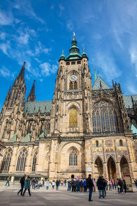 Tourists at the metropolitan cathedral of saints vitus, wenceslaus and adalbert in prague