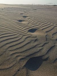 Footprints sea