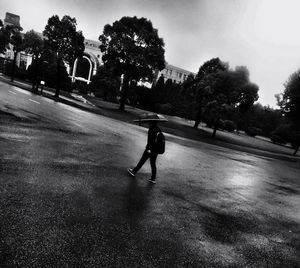 People walking on road