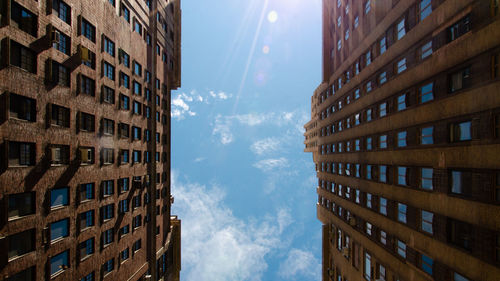 Low angle view of buildings against sky
