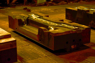 High angle view of birdhouse on table