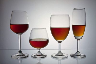 Close-up of beer in glass on table