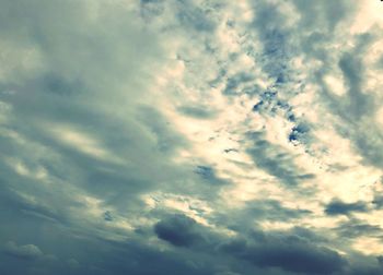 Low angle view of clouds in sky