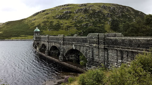 Bridge over river against sky