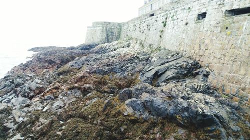 Low angle view of cliff