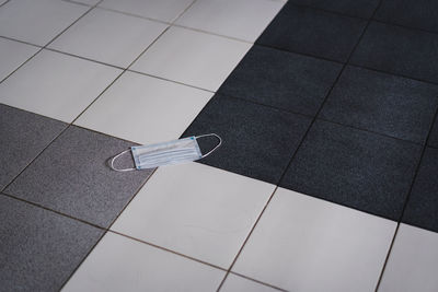 Low section of tiled floor