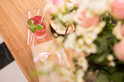 Close-up of drink on table