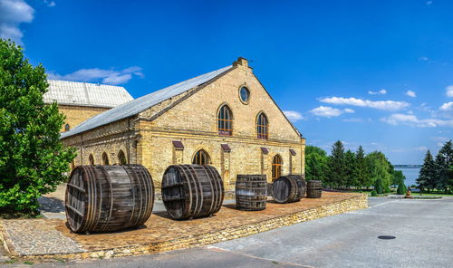 Prince trubetskoy winery castle in kherson region, ukraine, on a sunny summer day