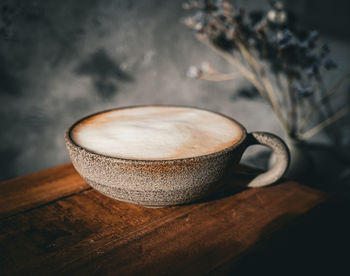 Close-up of coffee on table