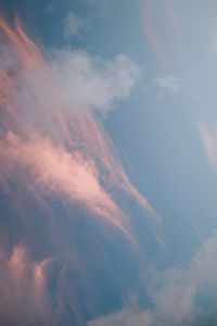 Low angle view of clouds in sky