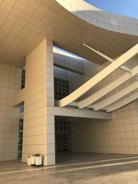 Low angle view of modern building against sky