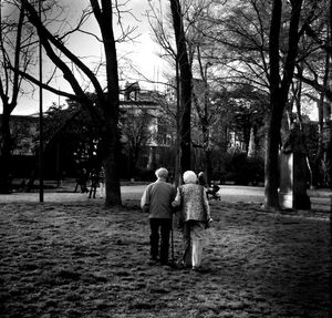 Woman standing in park