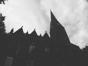 Low angle view of church against sky