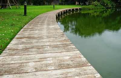 Scenic view of grass in water