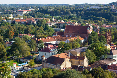 City walk, old town of vilnius, sky line 