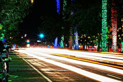 Light trails at night