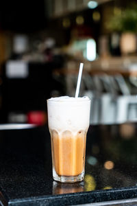 Close-up of coffee on table