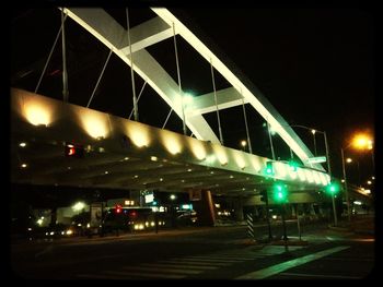 Illuminated city at night