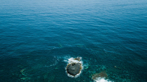 High angle view of a nature pool in sea