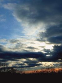 Scenic view of dramatic sky over land