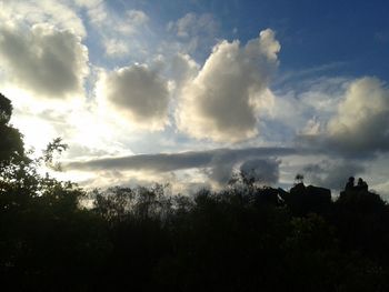 Silhouette trees against sky