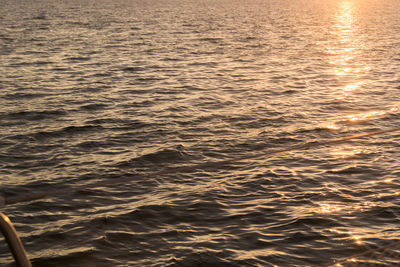 Scenic view of sea during sunset