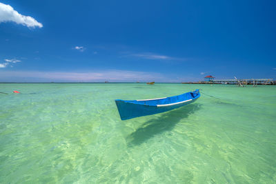 Scenic view of blue sea against sky