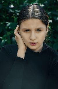 Close-up portrait of woman