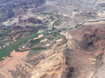 Aerial view of rocky mountains