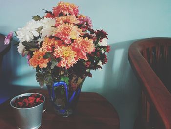 Close-up of flower pot on table