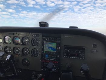 View of airplane against sky