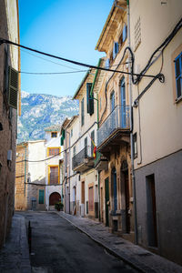 Street amidst buildings in town