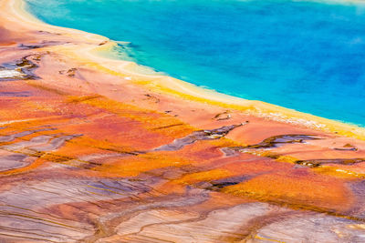 High angle view of beach