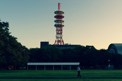 View of tower in park against sky